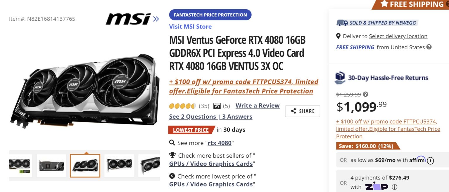 Nie ma chętnych na GeForce RTX 4080. Ceny mocno w dół