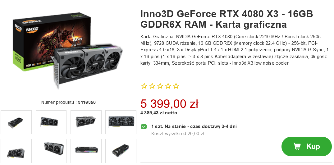 Nie ma chętnych na GeForce RTX 4080. Ceny mocno w dół