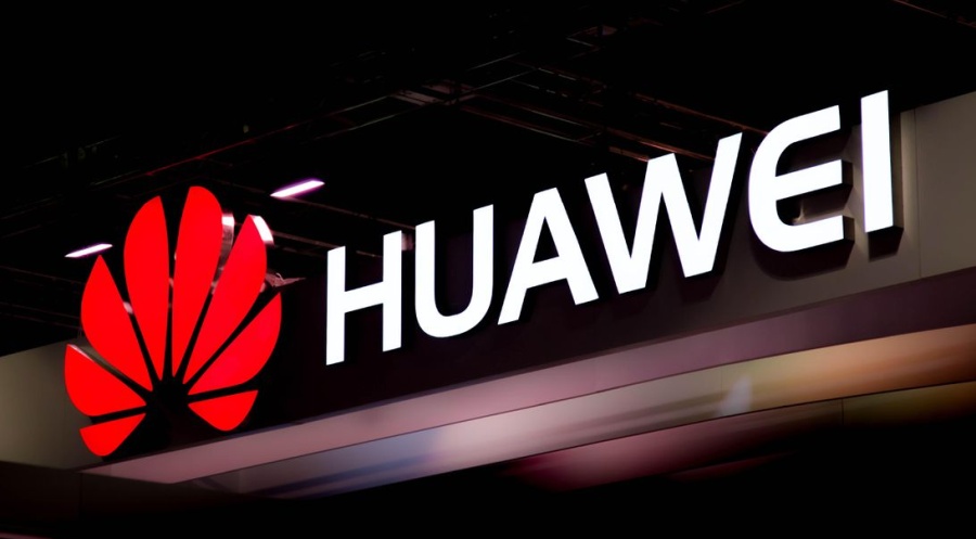Huawei logo neon