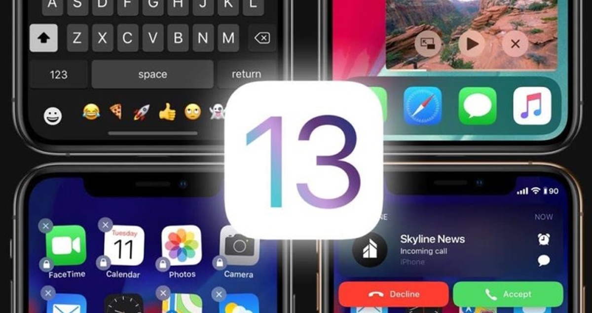 iOS 13 zrzuty logo