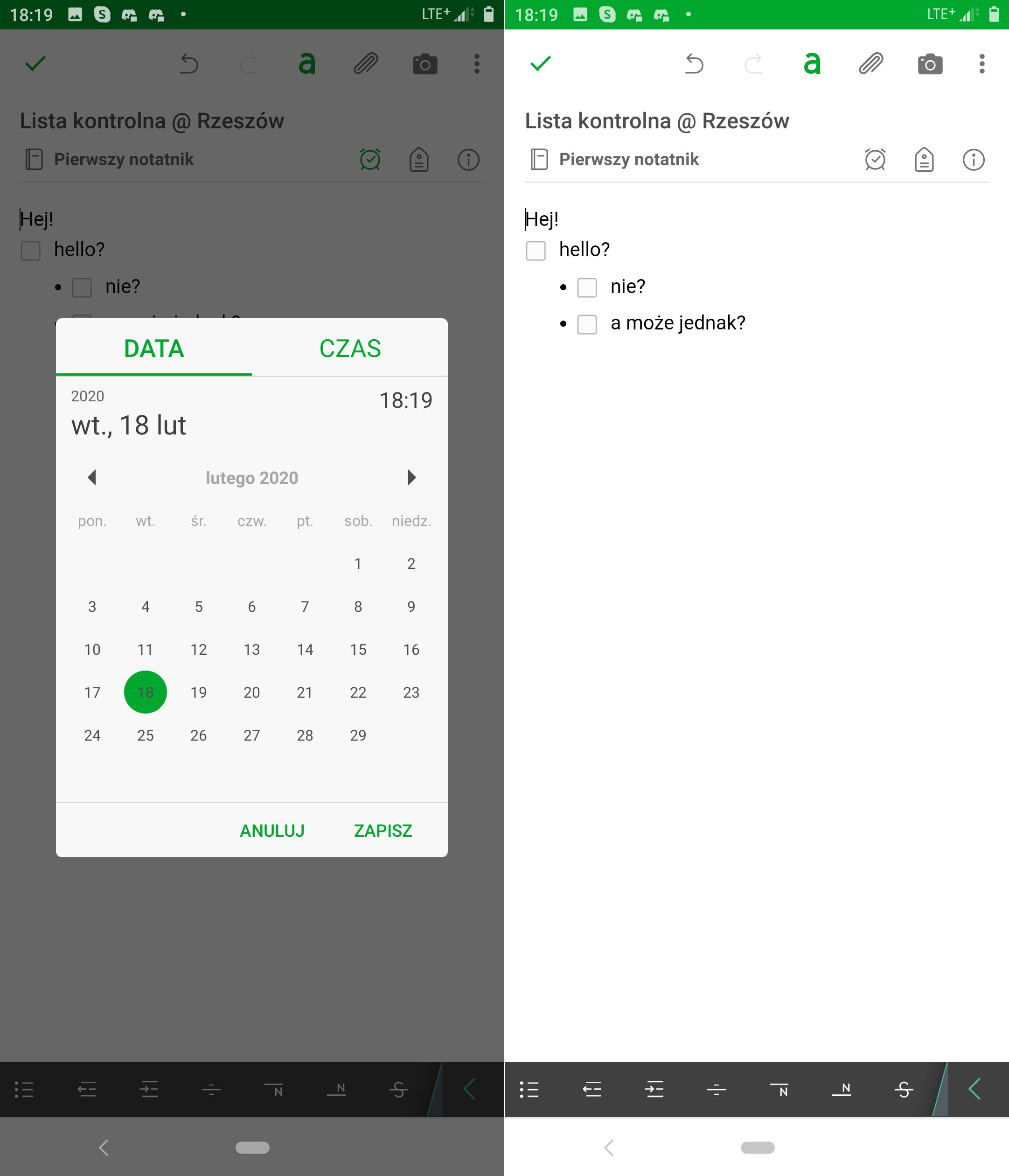 Evernote screenshot