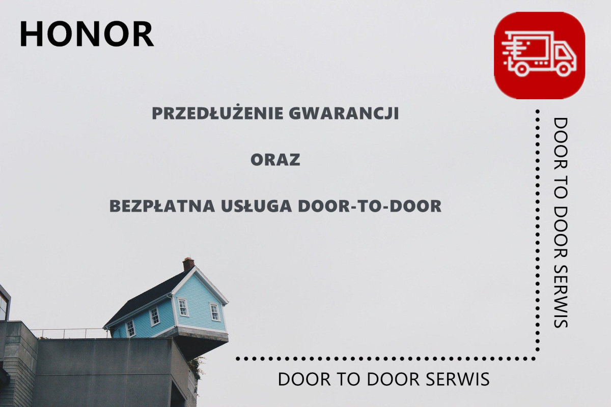 Honor przedłużenie gwarancji usługa door-to-door plakat