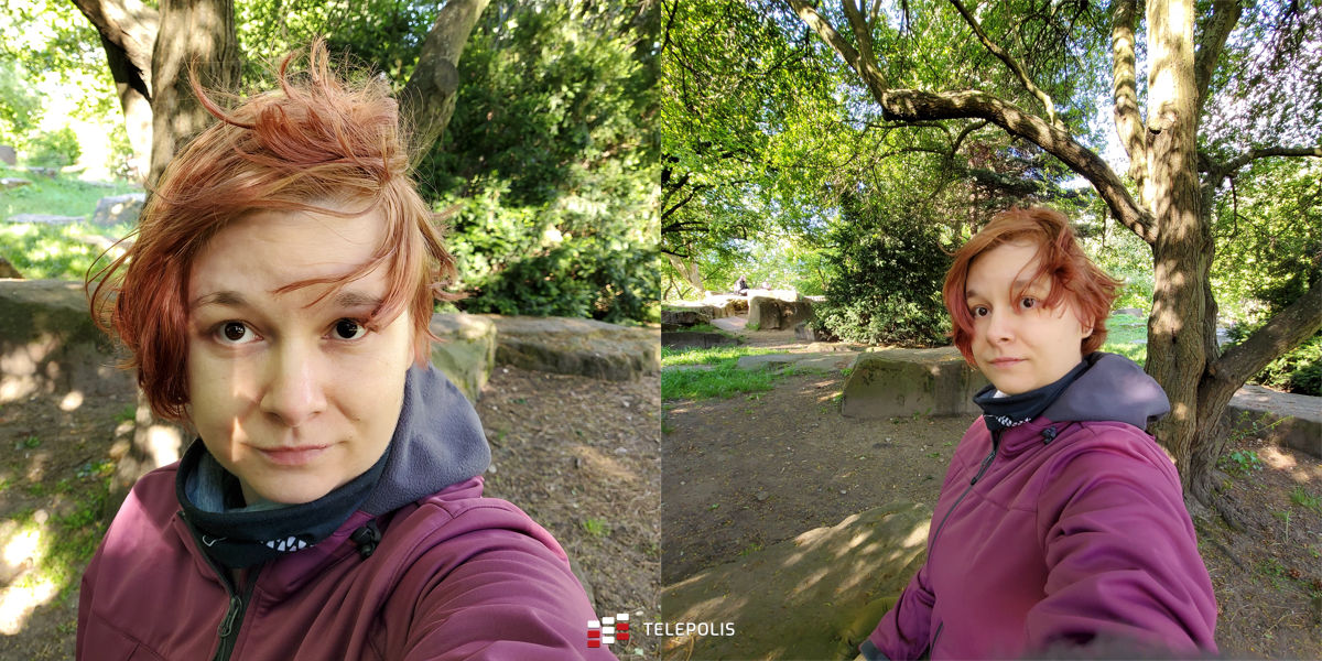Selfie zrobione głównym aparatem Galaxy Z Flip