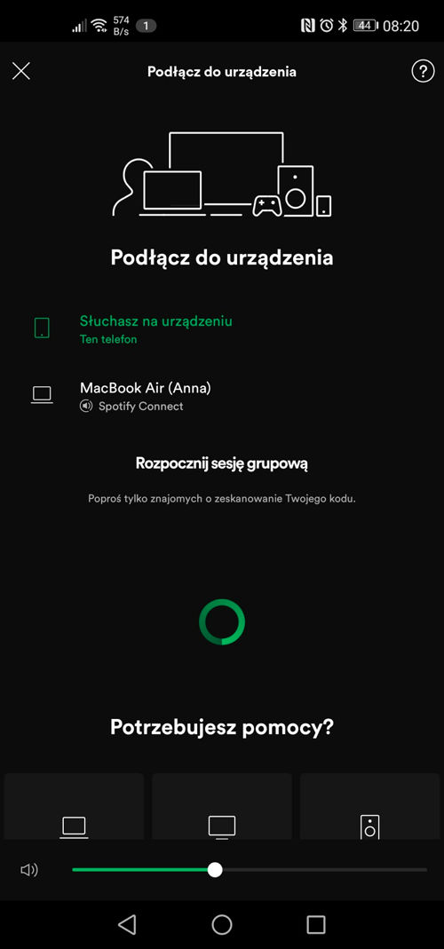 sesja grupowa w Spotify