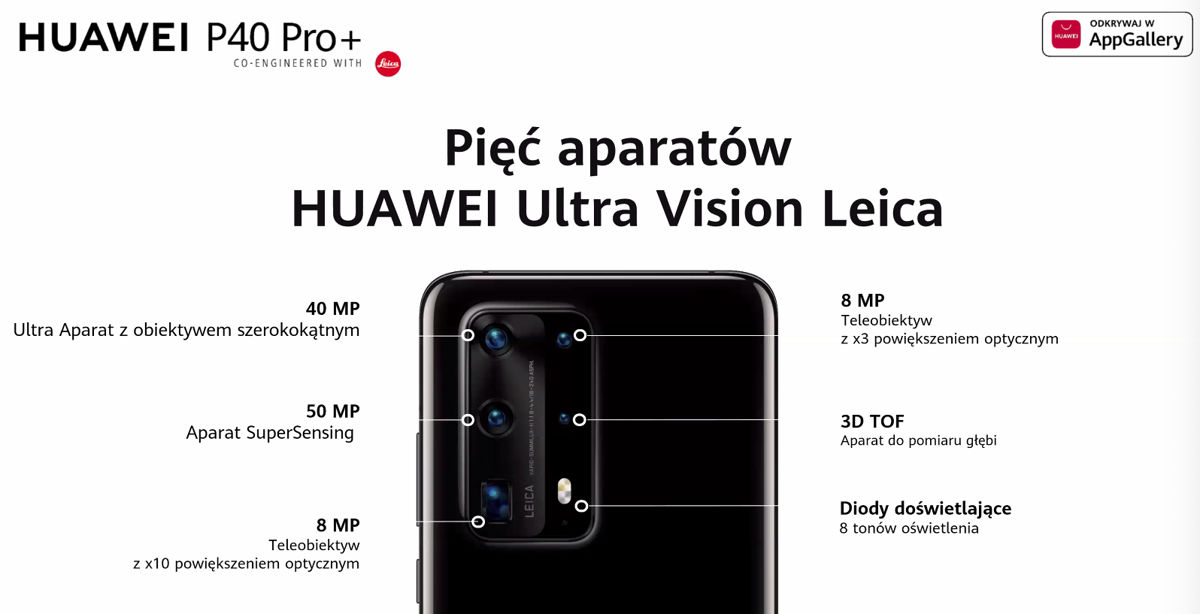 Huawei P40 Pro+ aparaty