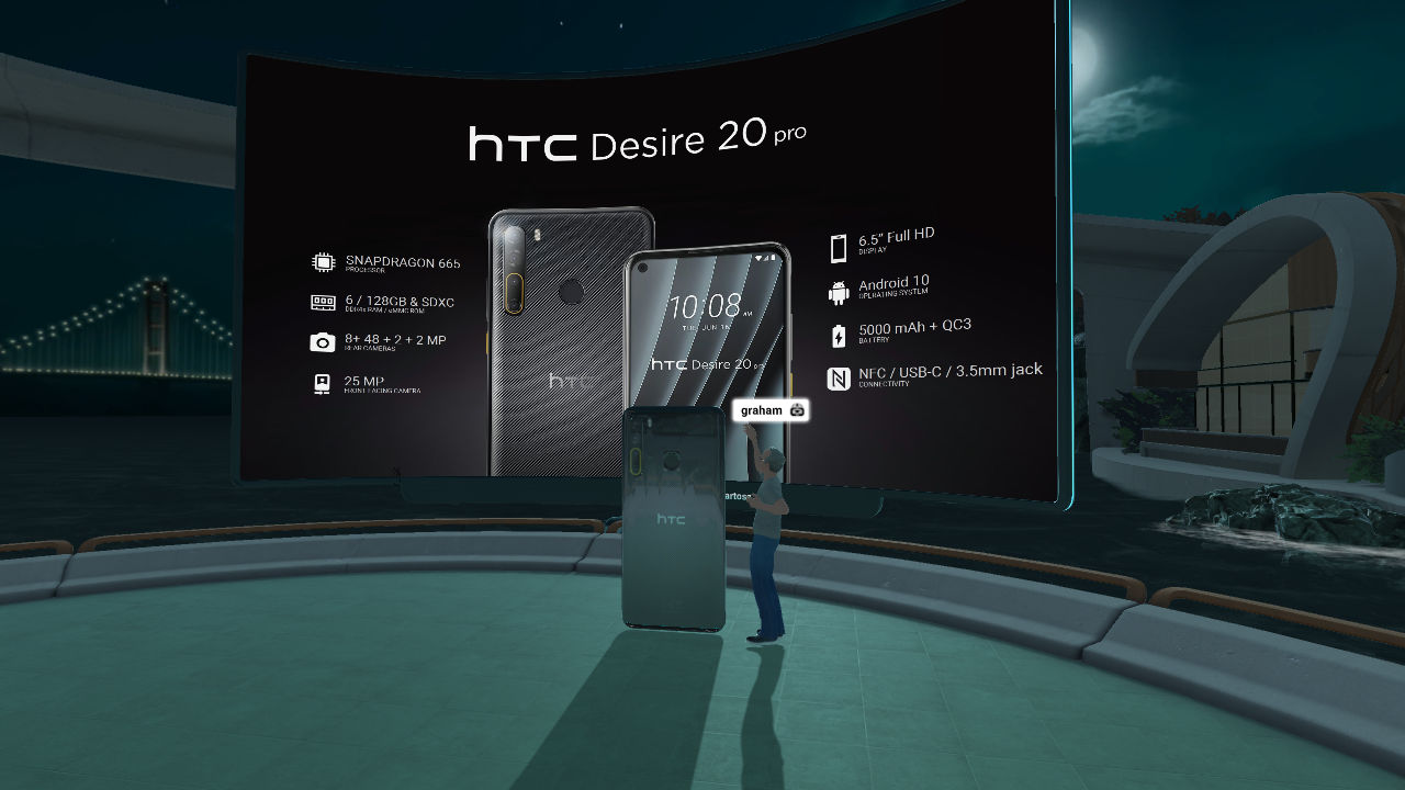 Gharam Wheeler prezentuje HTC Desire 20 Pro w VR