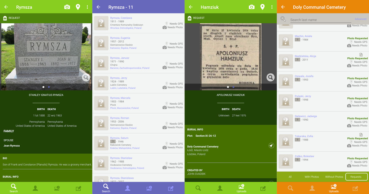 Find A Grave w Google Play