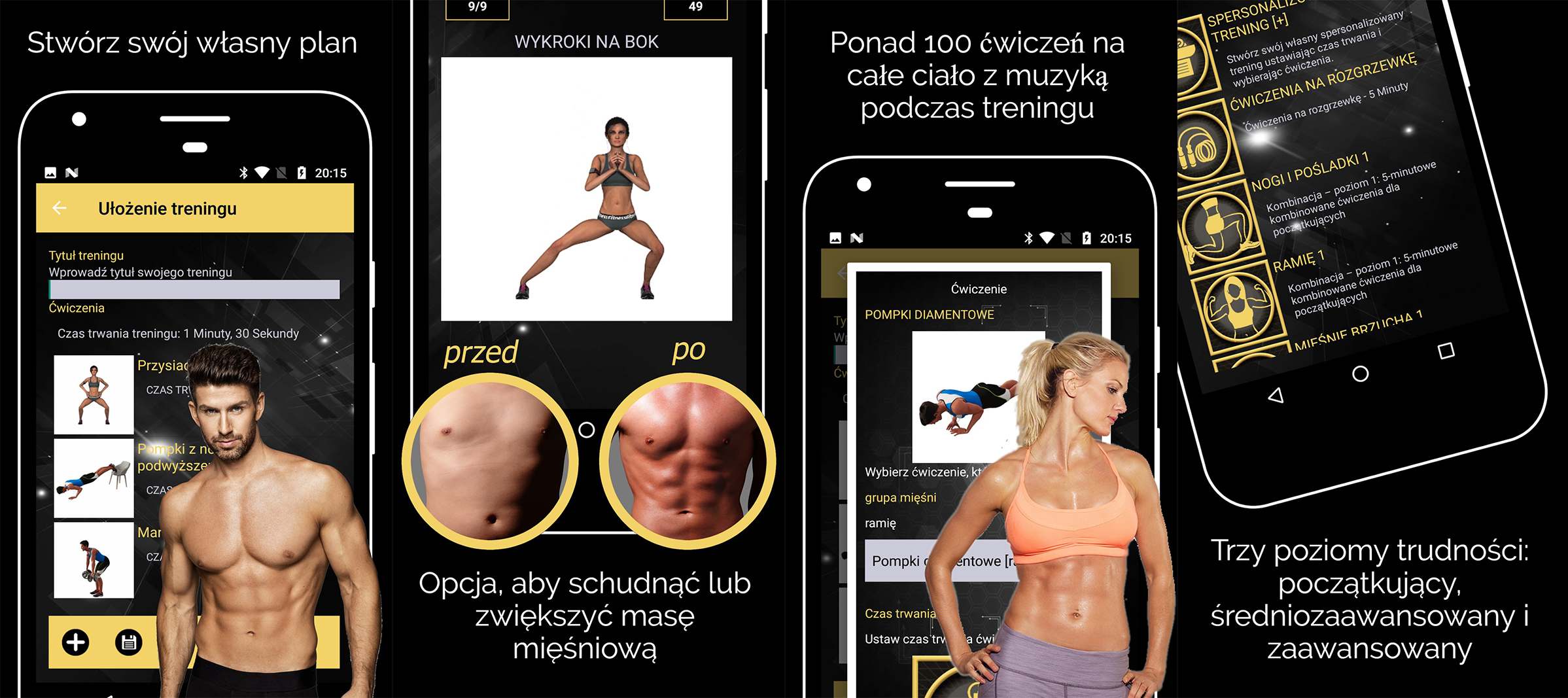 Płatne aplikacje i gry na androida za darmo - Home Workout PRO: Trening całego ciała