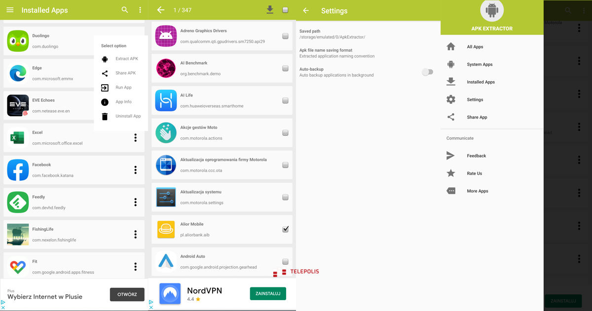 APK Extractor dla Androida