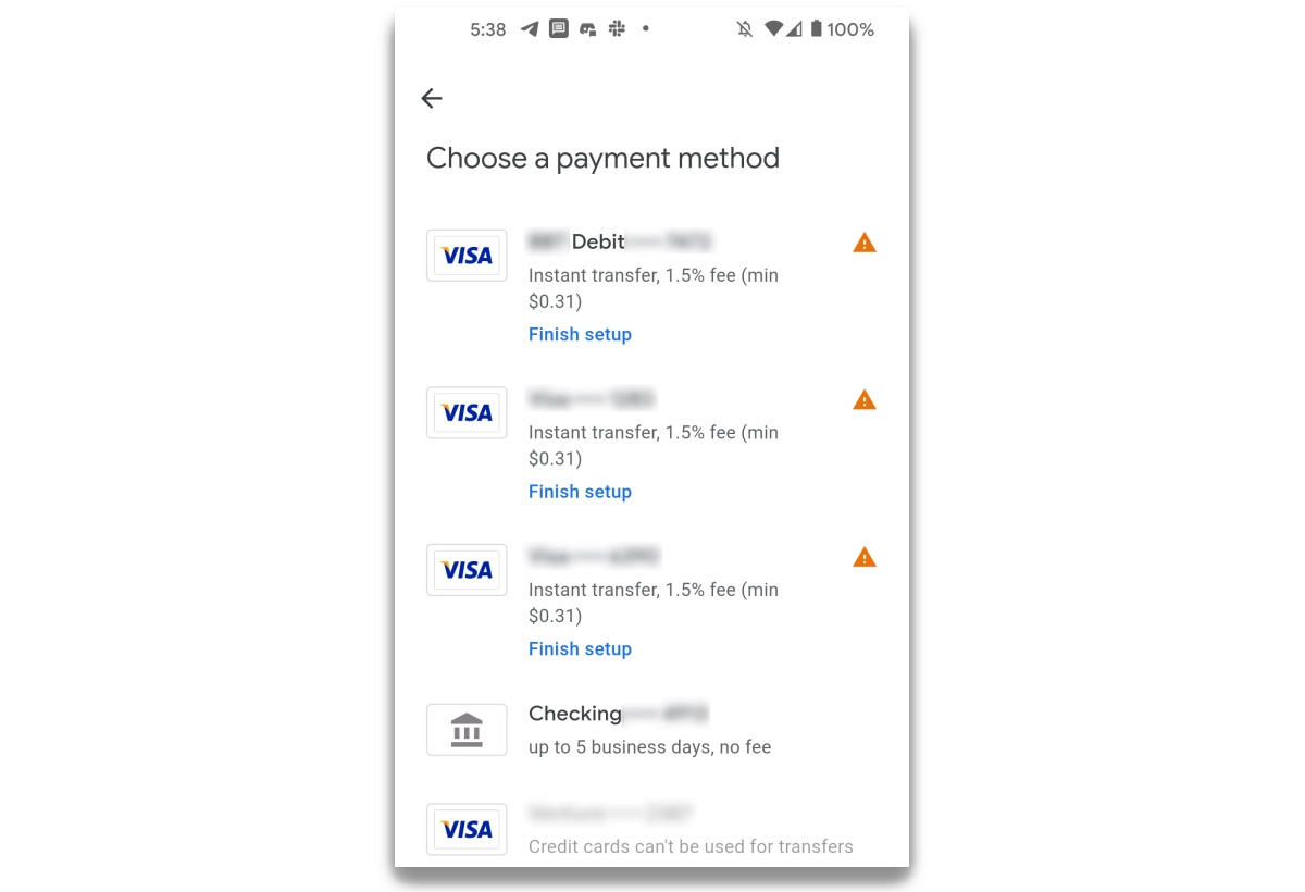 Google Pay - prowizja za przelew