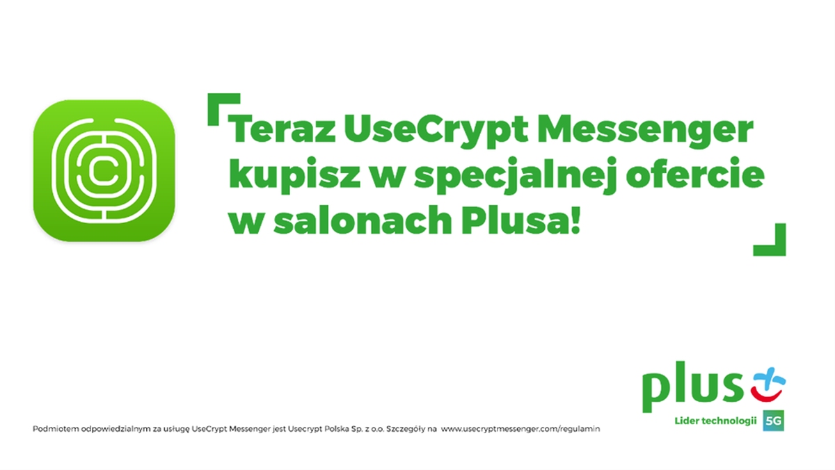 Plus UseCrypt Messenger baner