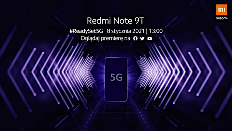 Xiaomi zaprasza na premierę Redmi Note 9T z obsługą 5G