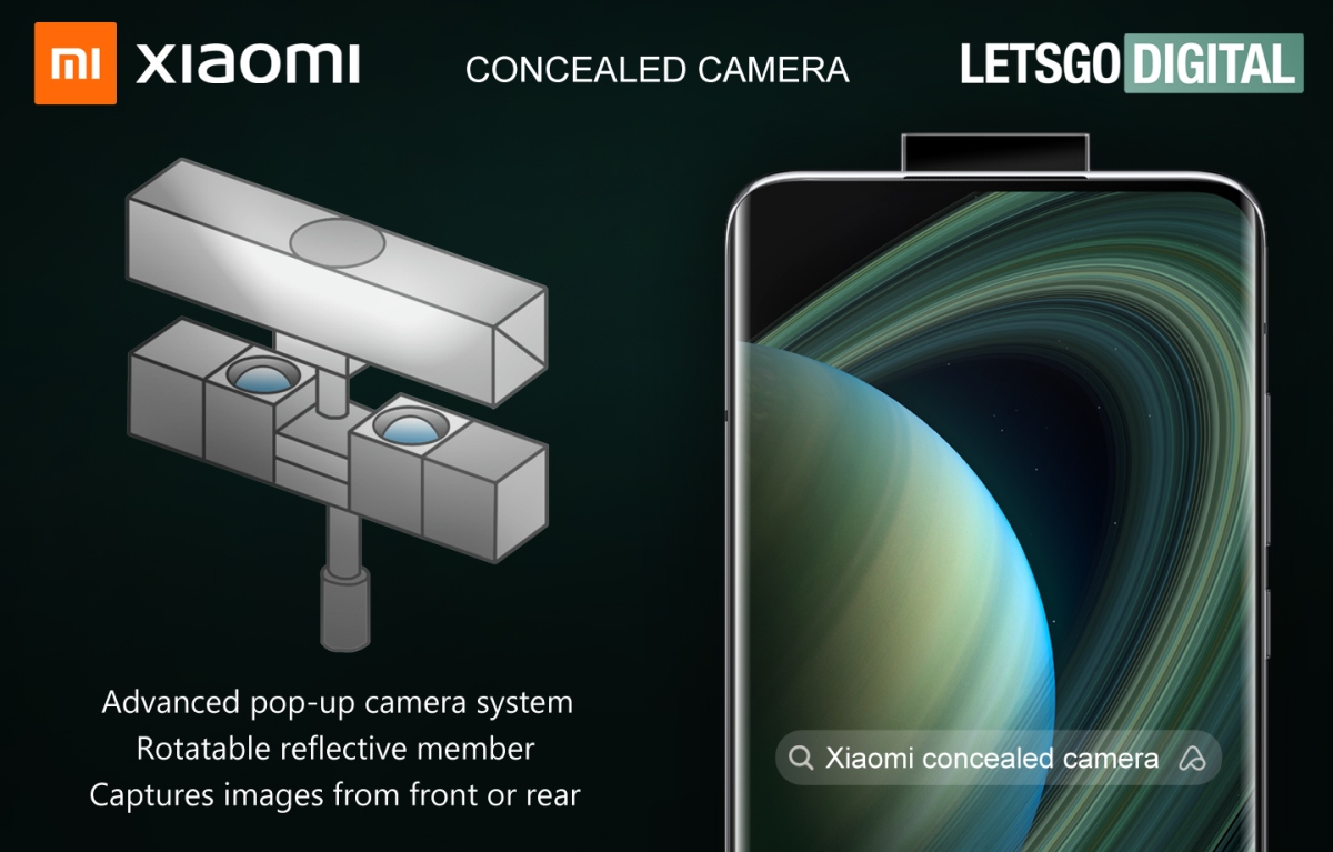 Xiaomi patent ukryty aparat z obrotowym lustrem