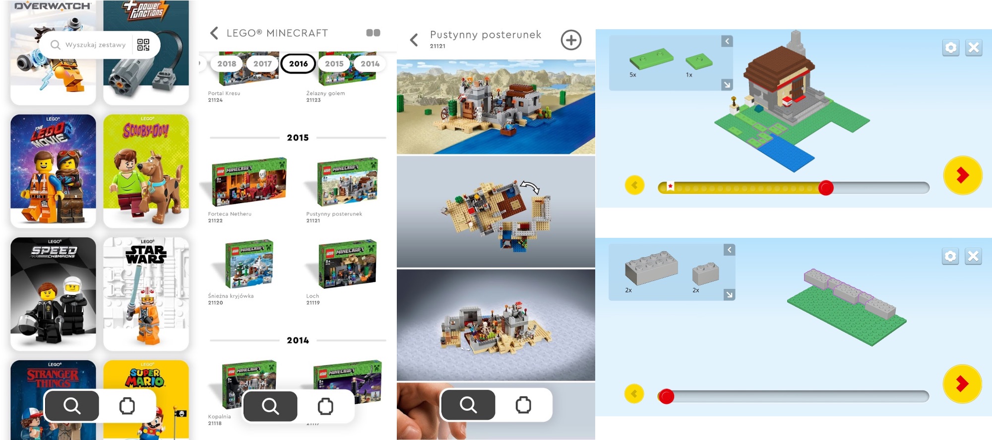 Instrukcje budowania LEGO dla Androida