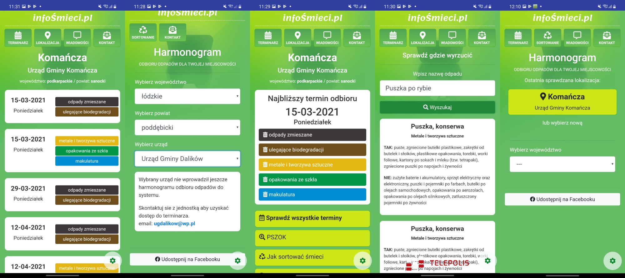 infoŚmieci dla Androida