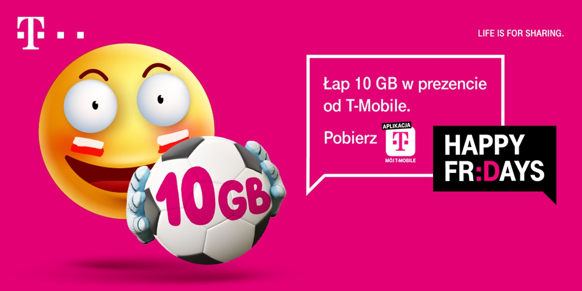 T-Mobile Happy Fridays 10 GB za darmo na mecze reprezentacji