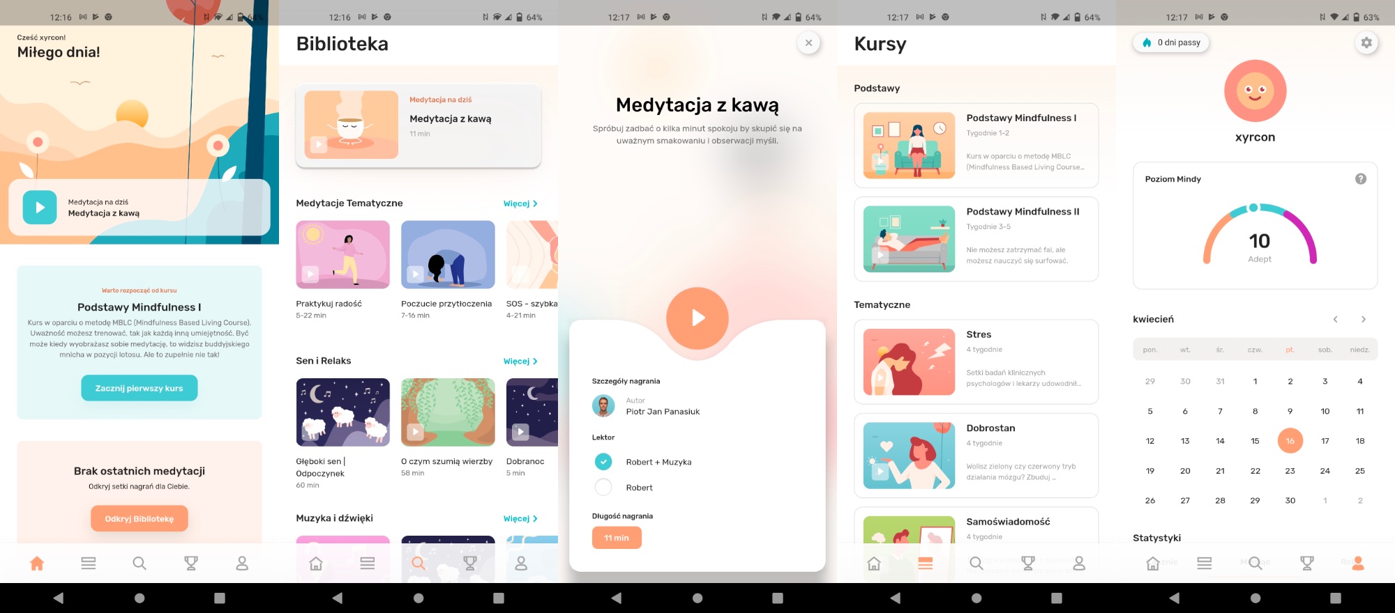 Mindy – polska aplikacja mindfulness dla Androida