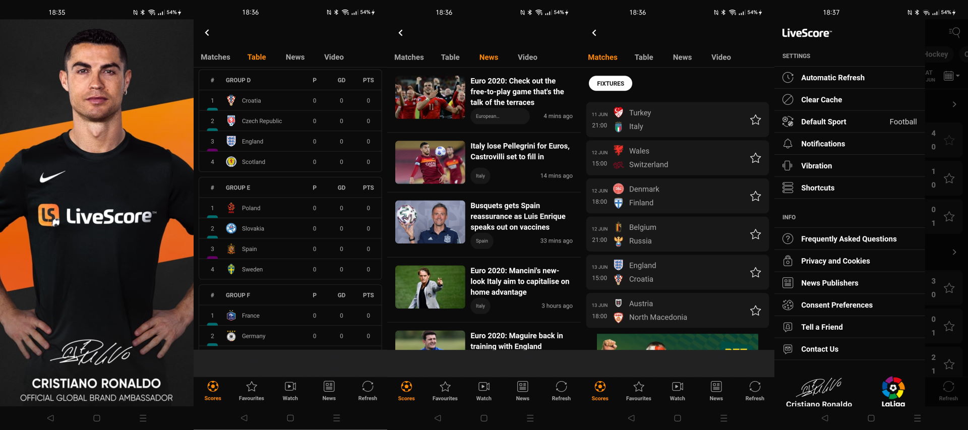 LiveScore - aplikacja dla kibica na Euro 2020