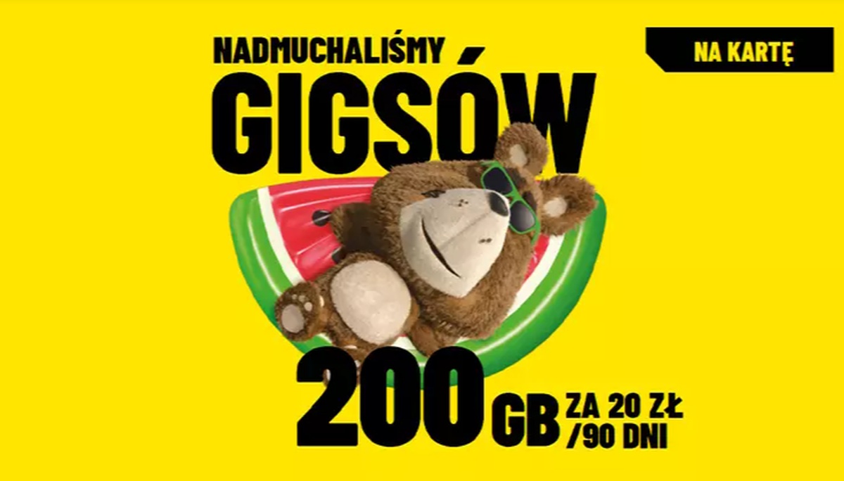 Plush wakacje 200 GB za 20 zł
