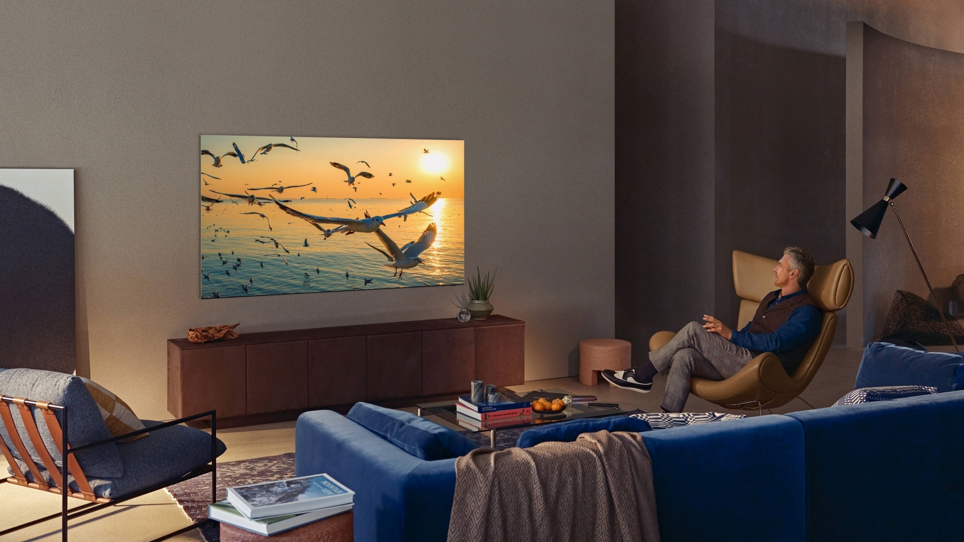 Samsung duży telewizor ptaki