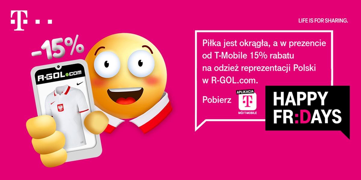 T-Mobile Happy Fridays zniżka na stroje reprezentacji Polski