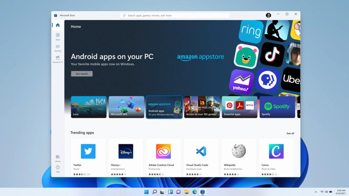 Windows 11 - obsługa aplikacji z Androida