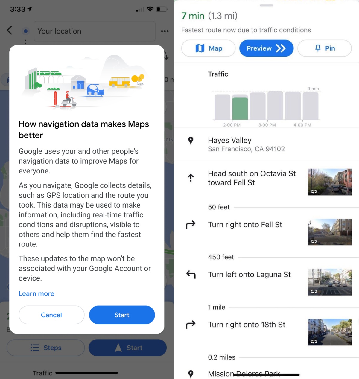 Google Maps nawigacja