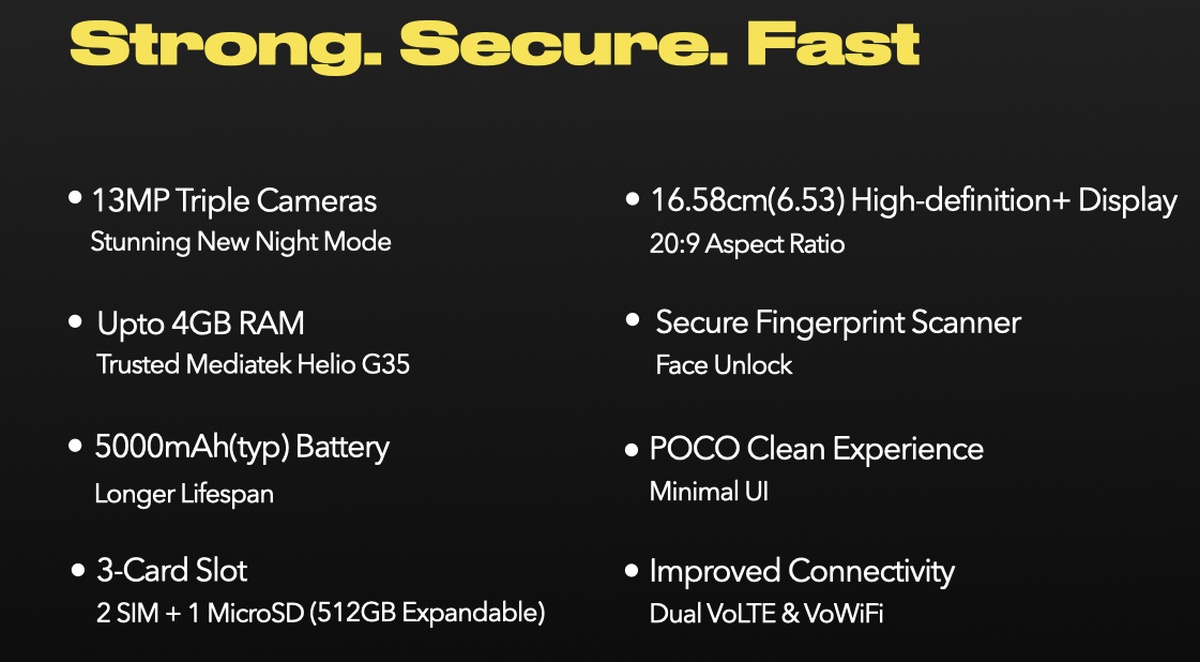 Poco C31 strong secure fast