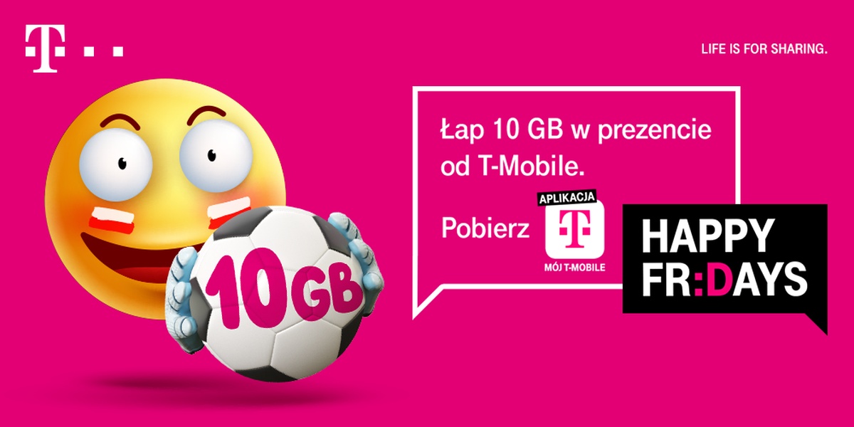 T-Mobile Happy Fridays Biało-Czerwoni 10 GB za darmo