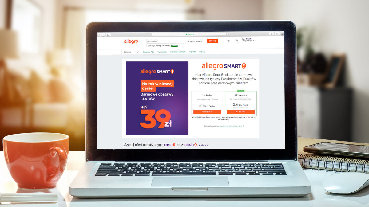 Allegro Smart! tylko za 39 zł rocznie. Nie na zawsze, więc warto się pospieszyć