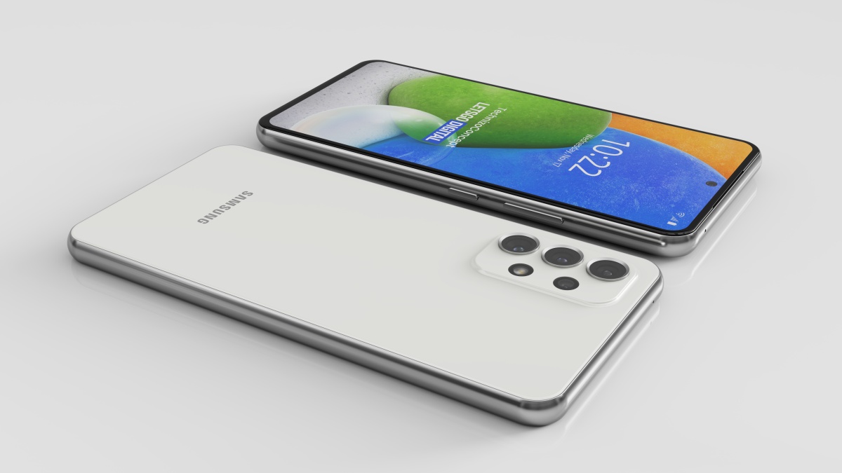 Samsung Galaxy A73 5G concept biały