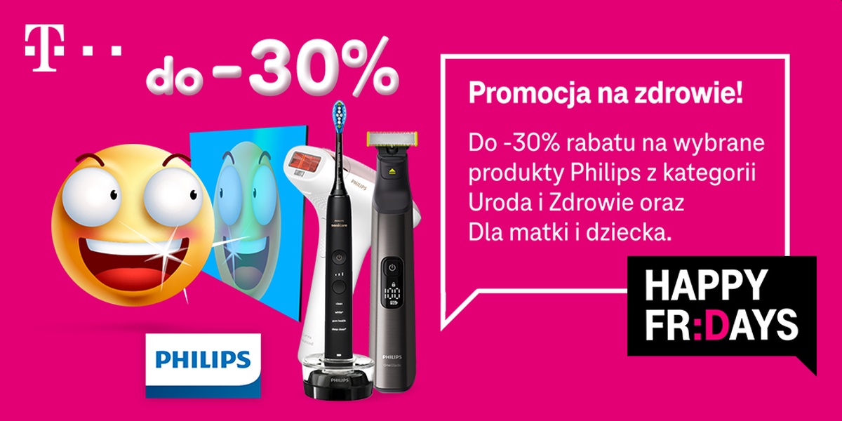 T-Mobile Happy Fridays produkty Philips rabat 30%