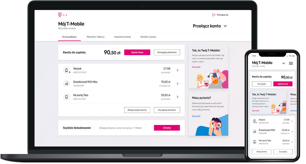 T-Mobile wprowadza zupełnie nowy serwis do zarządzania kontem
