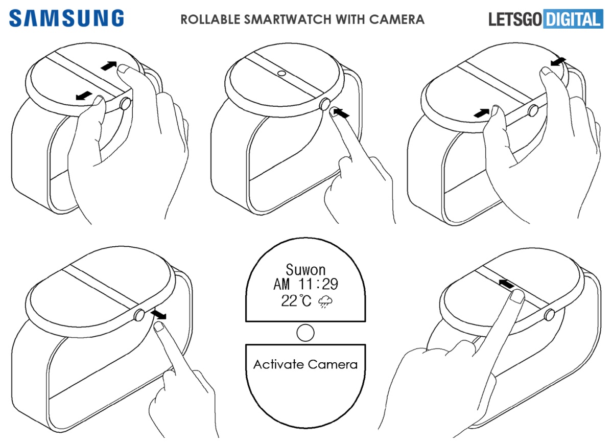 Samsung Galaxy Watch patent szkice