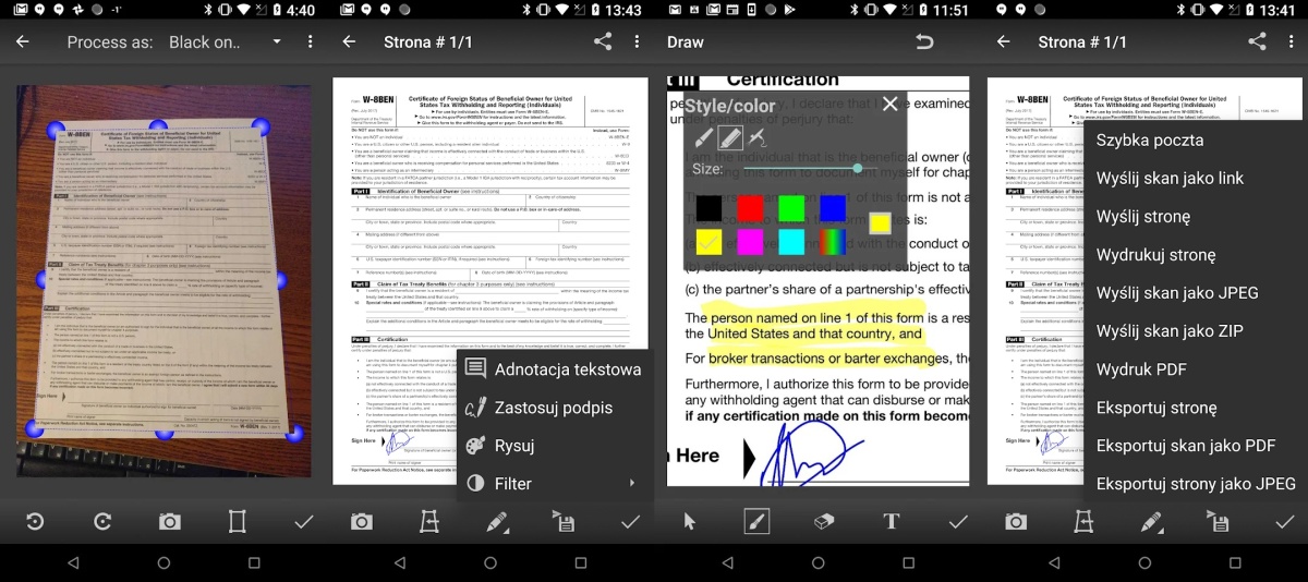 Mobile Doc Scanner (MDScan) + OCR