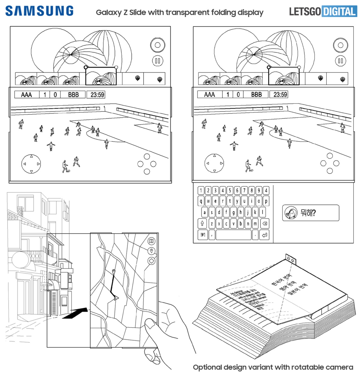 Samsung Galaxy Z Slide szkice