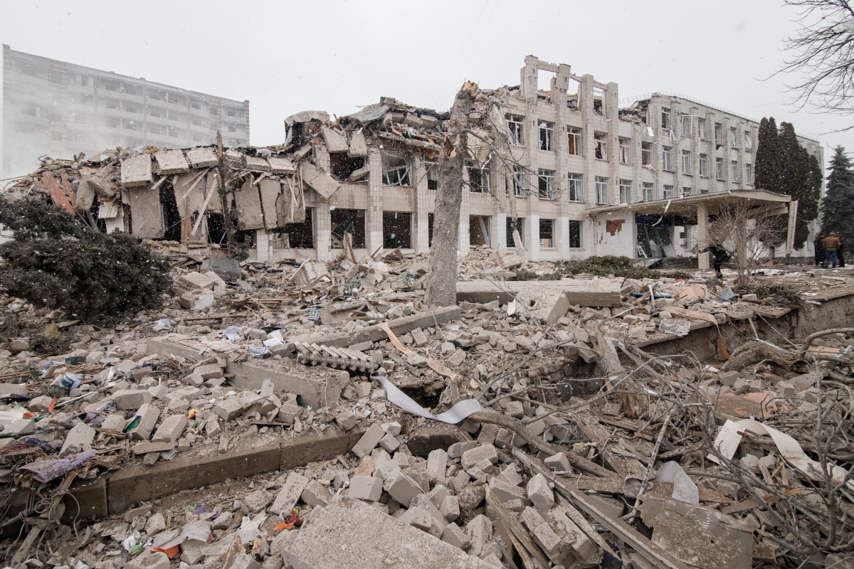 Google Maps Ukraina zniszczone miasta