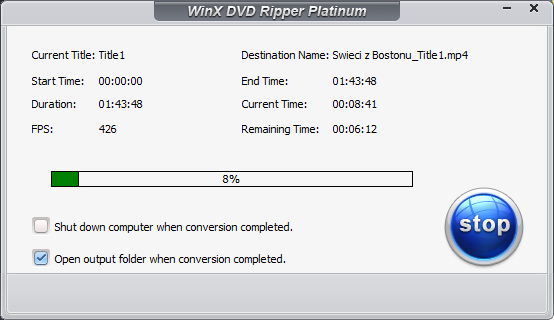 WinX DVD Ripper Platinum rippowanie