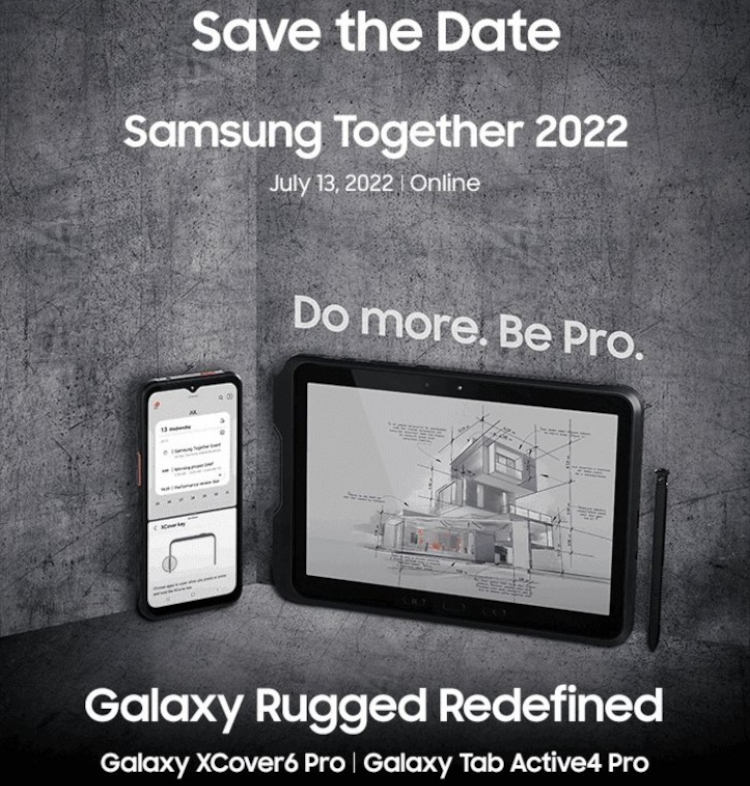 Galaxy XCover6 Pro i Galaxy Tab Active4 Pro – Samsung zaprasza, plakat