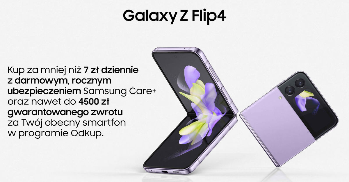 Samsung Galaxy Z Flip4 ze zwrotem do 4500 zł