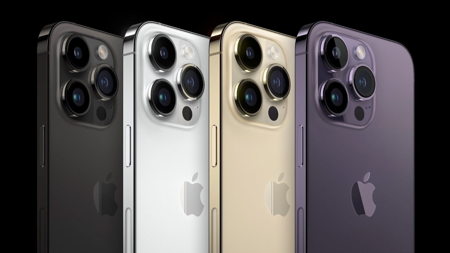 iPhone 14 Pro w czterech kolorach