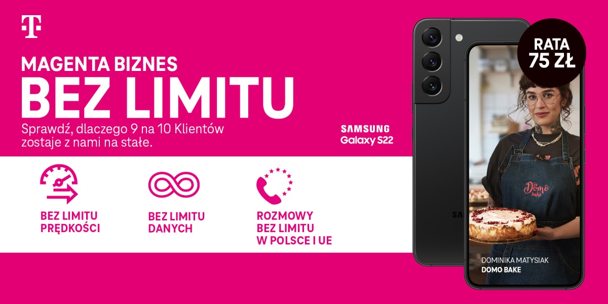 T-Mobile MagentaBIZNES Samsung Galaxy S22 baner