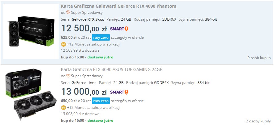 NVIDIA GeForce RTX 4090 na Allegro