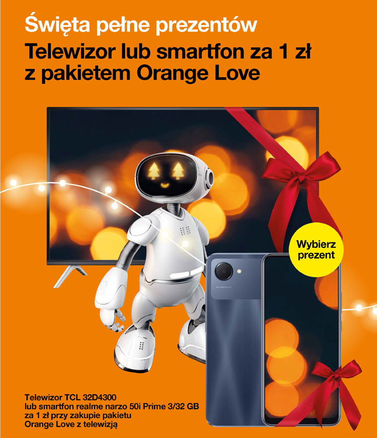smartfon lub telewizor za 1 zł w Orange