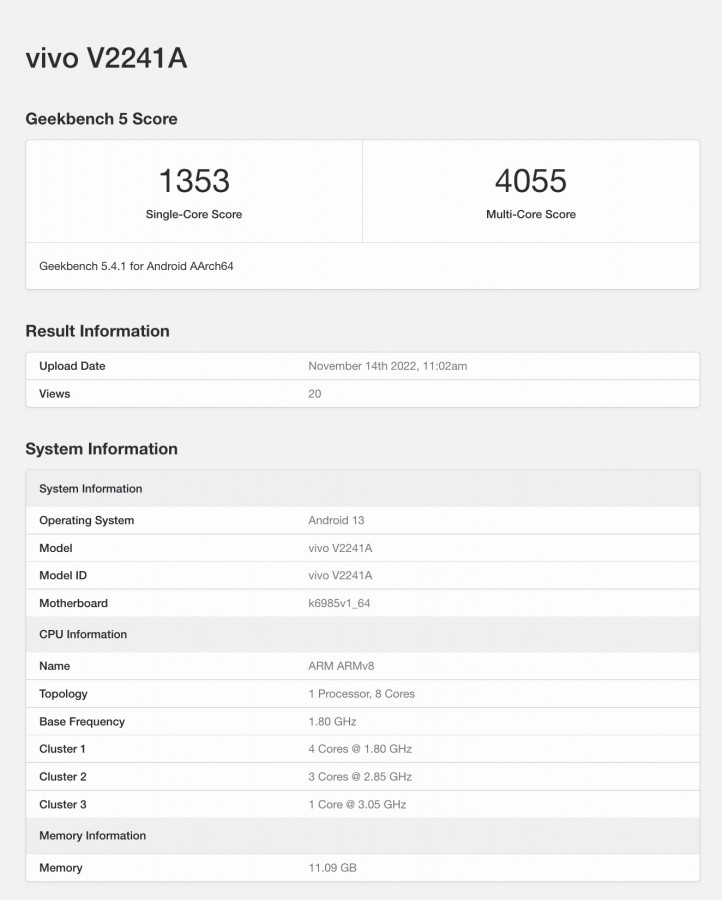 Dimensity 9200 w Vivo X90 Geekbench 5