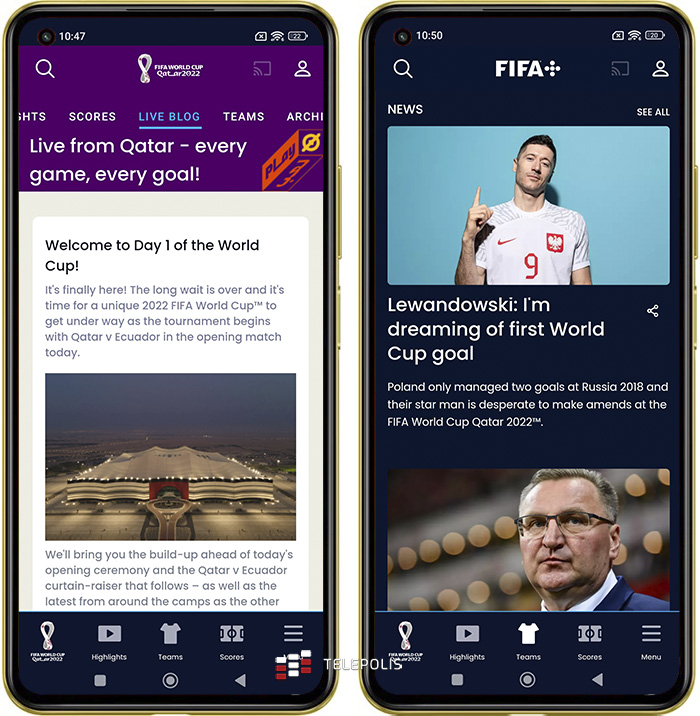 Fifa+, wiadomości z MŚ w Katarze
