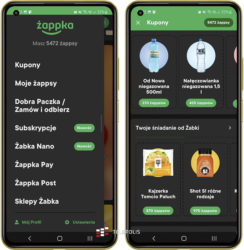 oferty w aplikacji Żappka