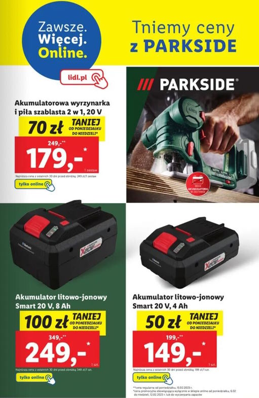 Lidl promocja na akumulatory Parkside