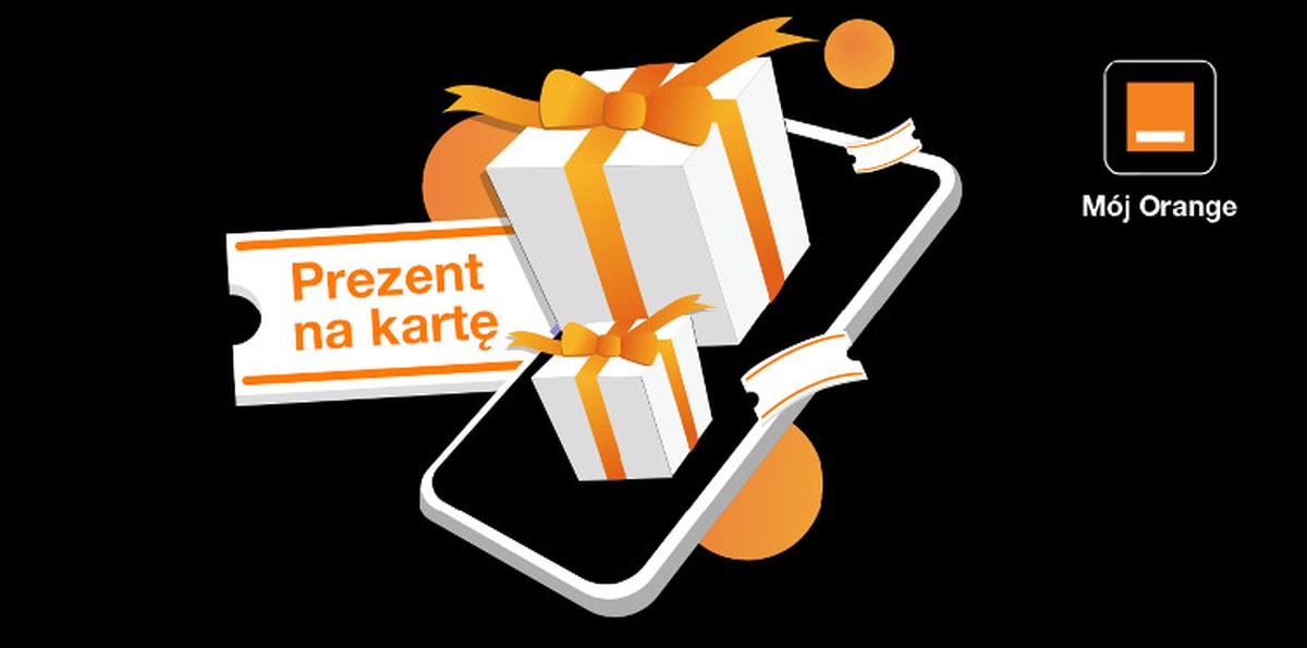 Orange prezent na kartę baner