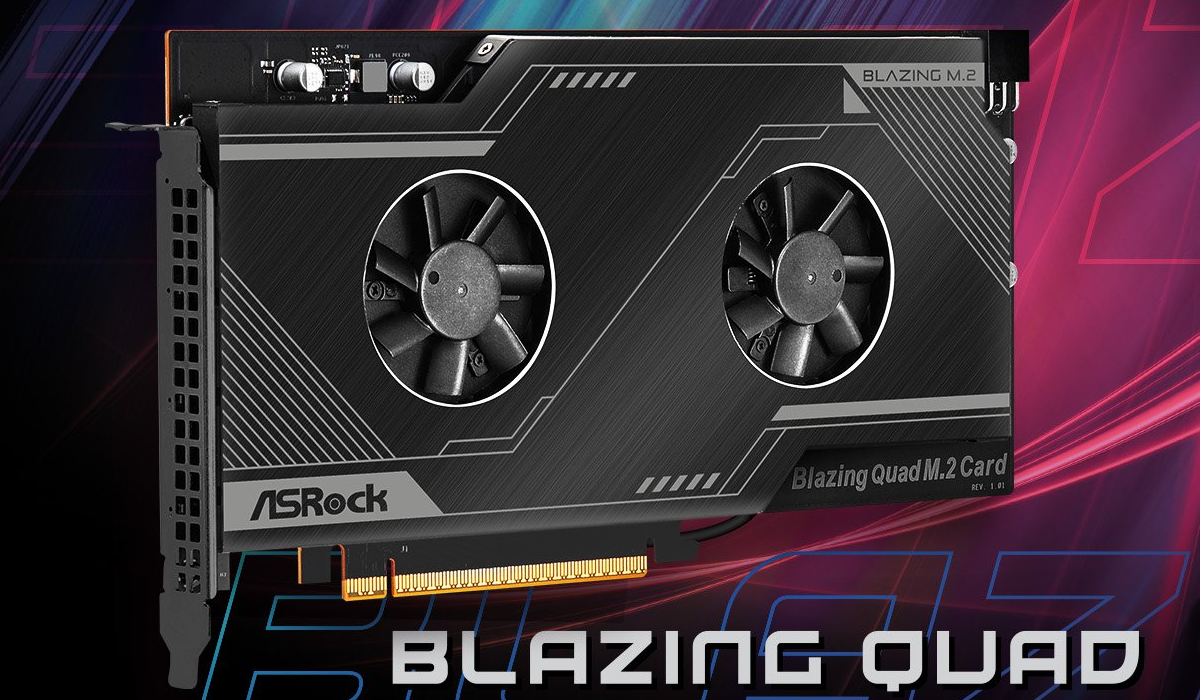 ASRock Blazing Quad to pieruńsko wydajna karta rozszerzeń dla SSD